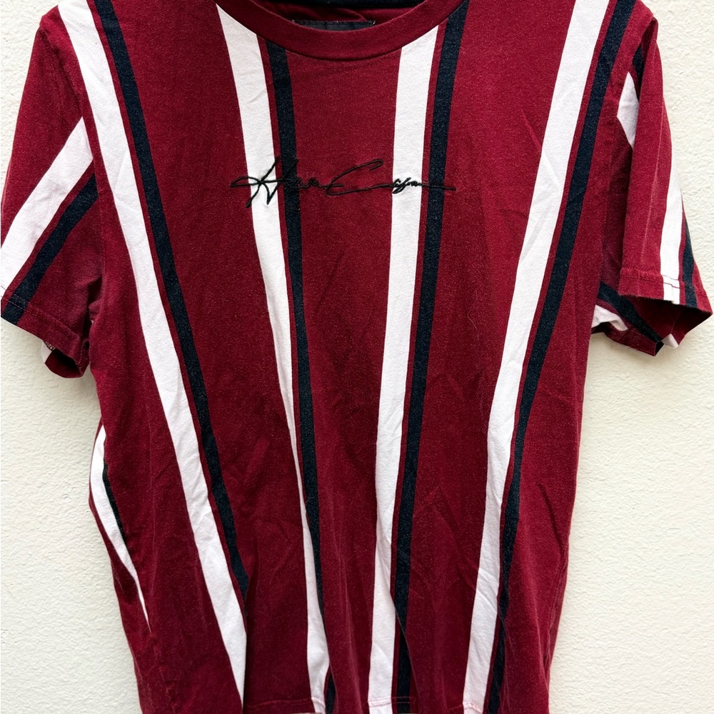 Hollister Deep Red Cotton T-Shirt